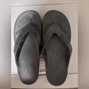 CROCS Black Platform Flip Flops
